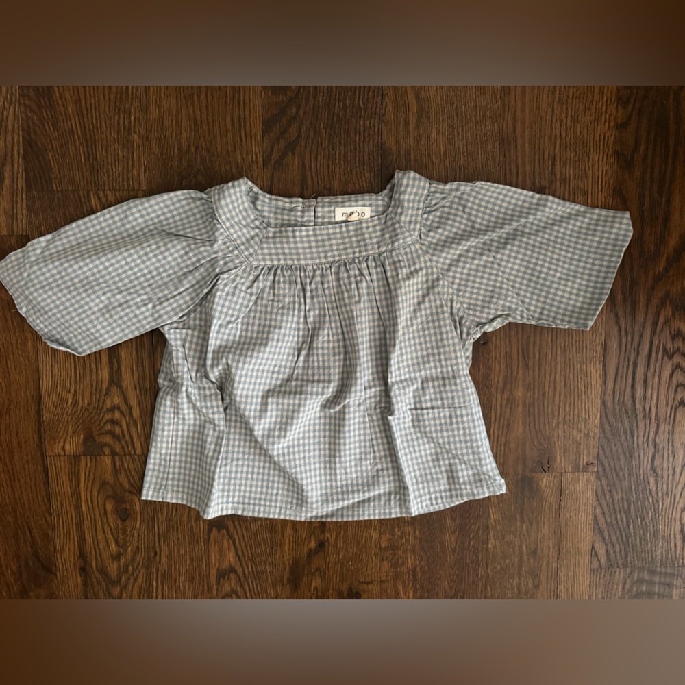 Mabo light green gingham blouse 4/5